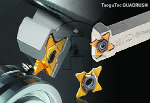 TaeguTec Launches QuadRush Multi-Purpose Turning Tools 